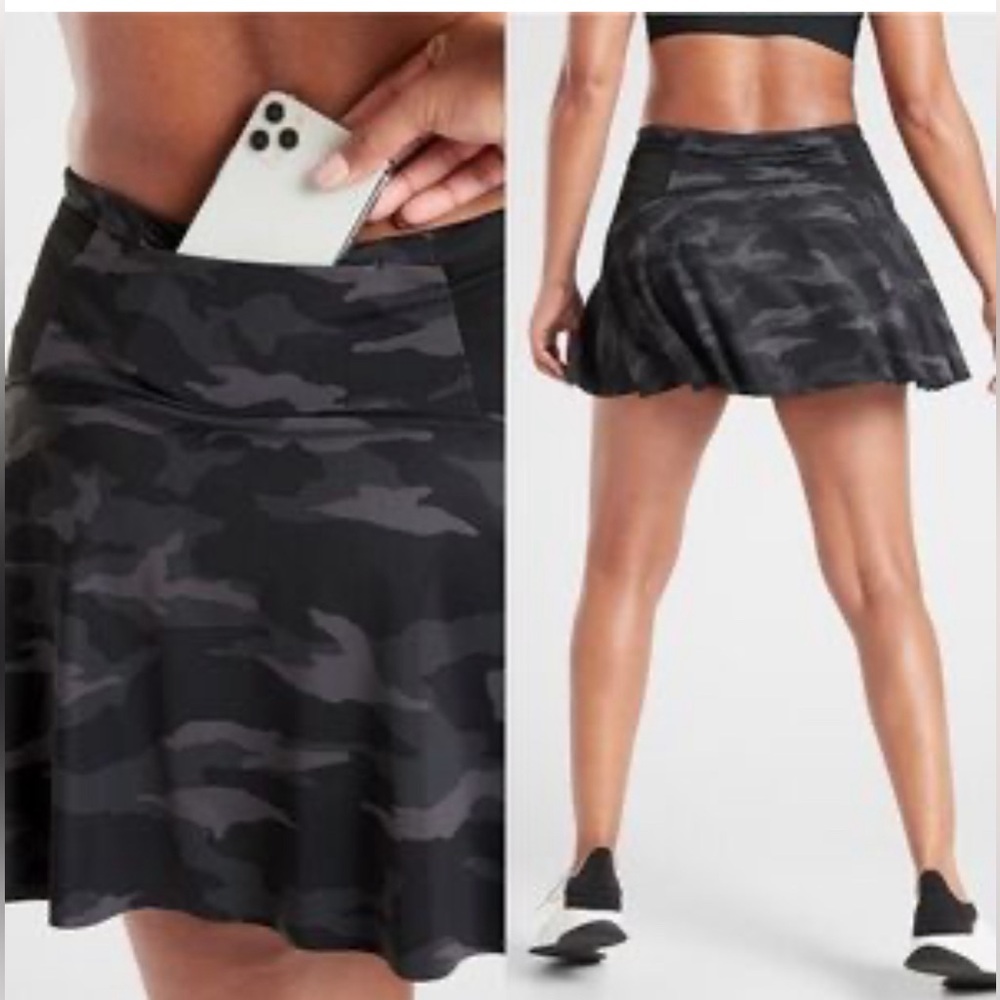 Athleta Black Camo Matchpoint Skort - Picture 2 of 7